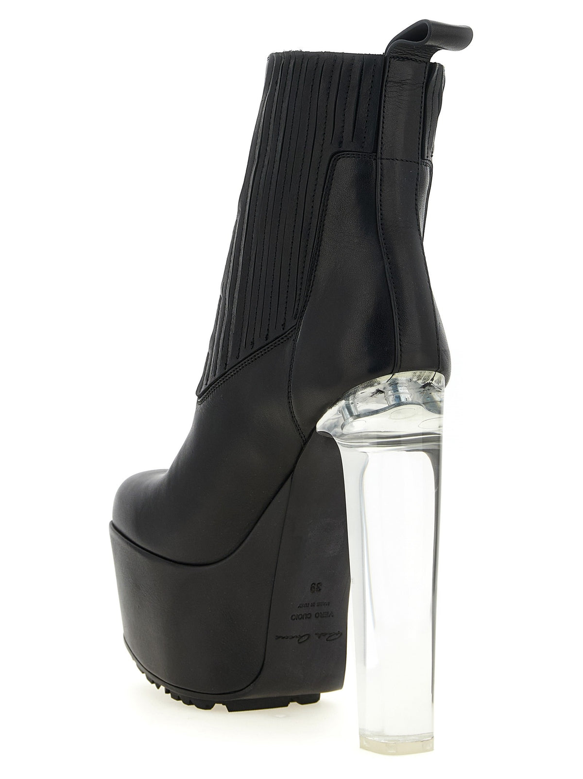 Rick Owens Beatle Kiss Ankle Boots Black