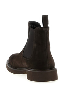 Doucal's Men's Suede Beatles Ankle Boots Gold