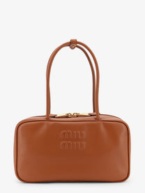 Miu Miu Women's Beau Leather Handbag Brown