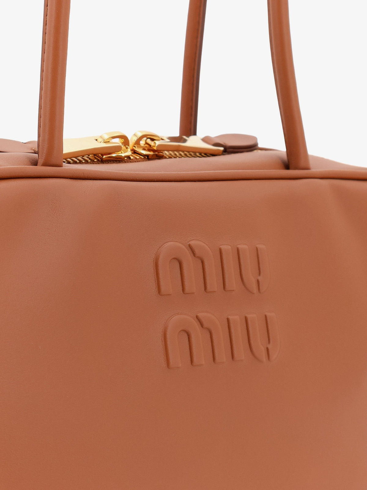 Miu Miu Women's Beau Leather Handbag Brown