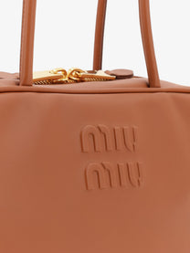 Miu Miu Women's Beau Leather Handbag Brown