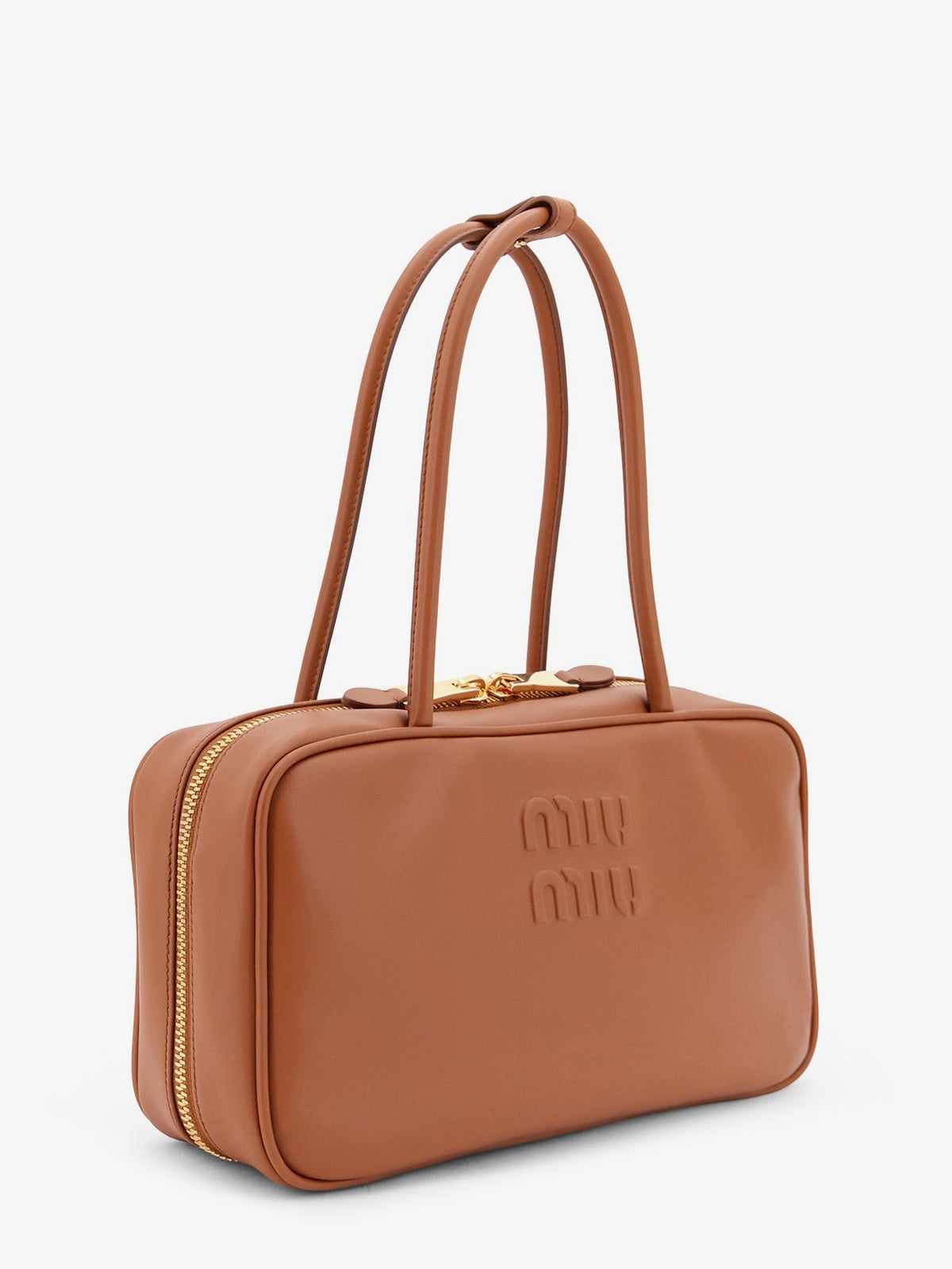 Miu Miu Women's Beau Leather Handbag Brown
