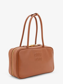Miu Miu Women's Beau Leather Handbag Brown