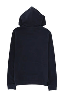Black belstaff men’s hoodie with soft ribbed hem and cuffs in blue designed for comfortable casual wear