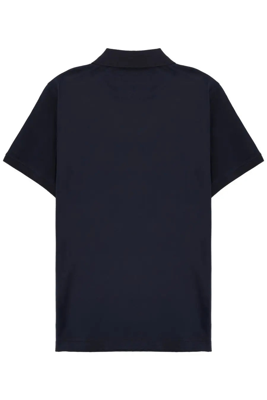 Black Belstaff men’s polo steel con patch blue with short sleeves classic collar and smooth fabric
