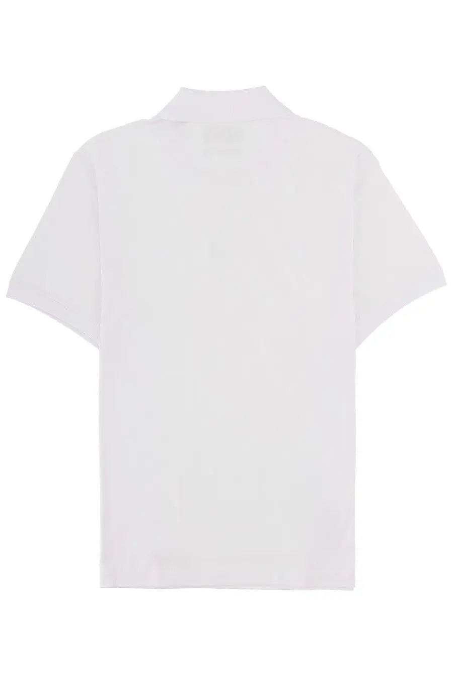Belstaff men’s white polo shirt with short sleeves classic collar and subtle textured fabric design
