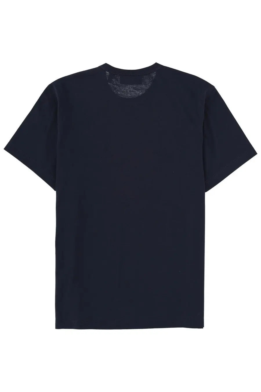 Belstaff men’s dark navy blue short-sleeved t-shirt with subtle textured pattern at the neckline