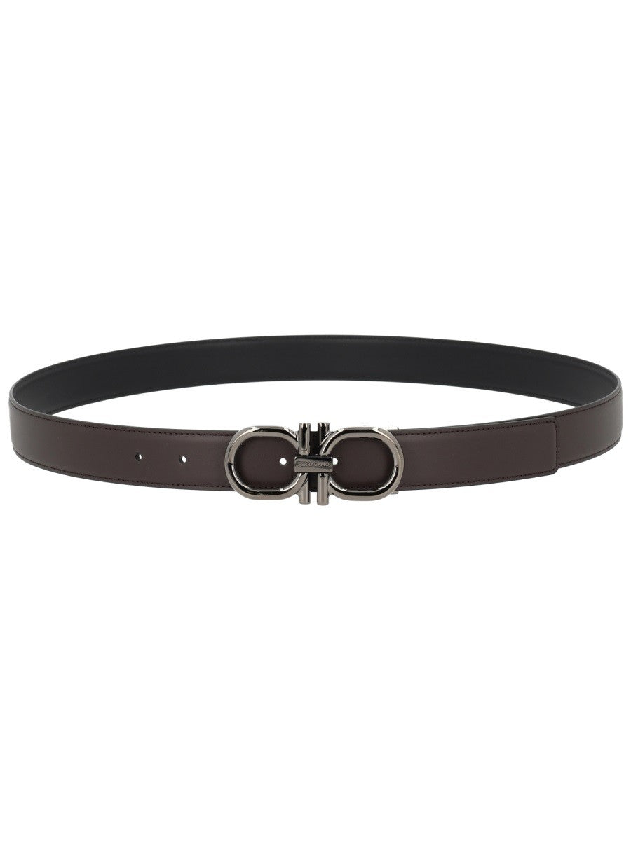 Ferragamo Men's Belt Hooks Brown