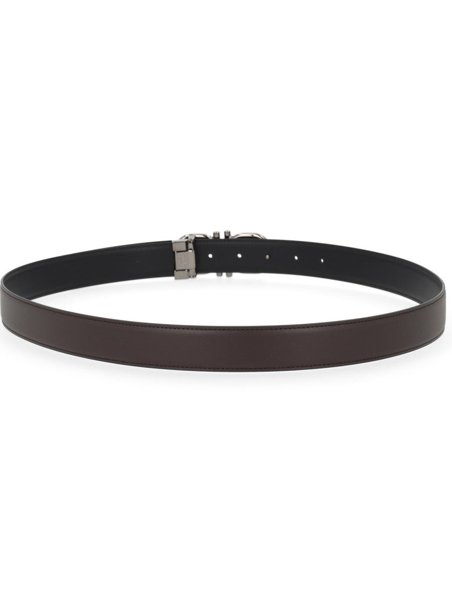 Ferragamo Men's Belt Hooks Brown
