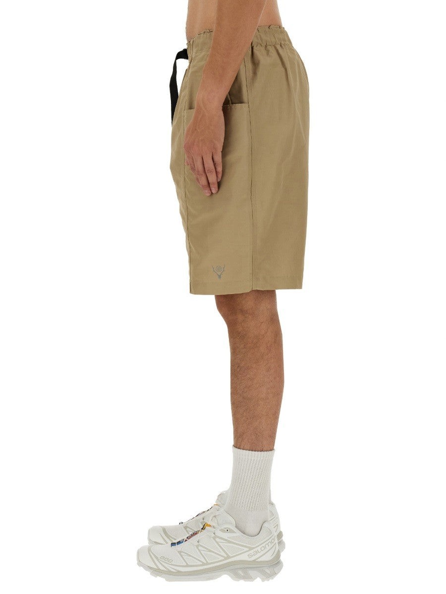South2 West8 Men's Belted Bermuda Shorts Beige