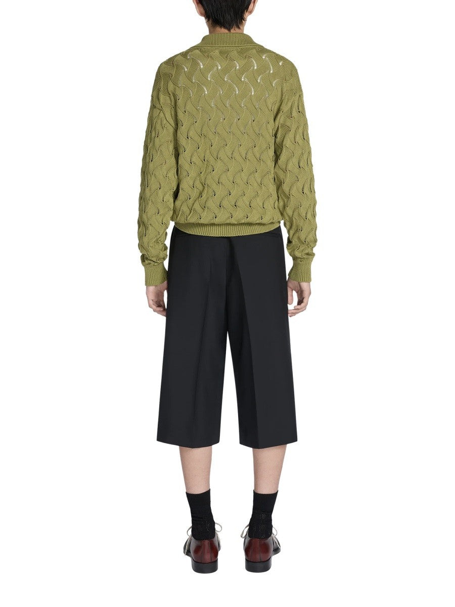 Dries Van Noten Men's Belted Pants Black