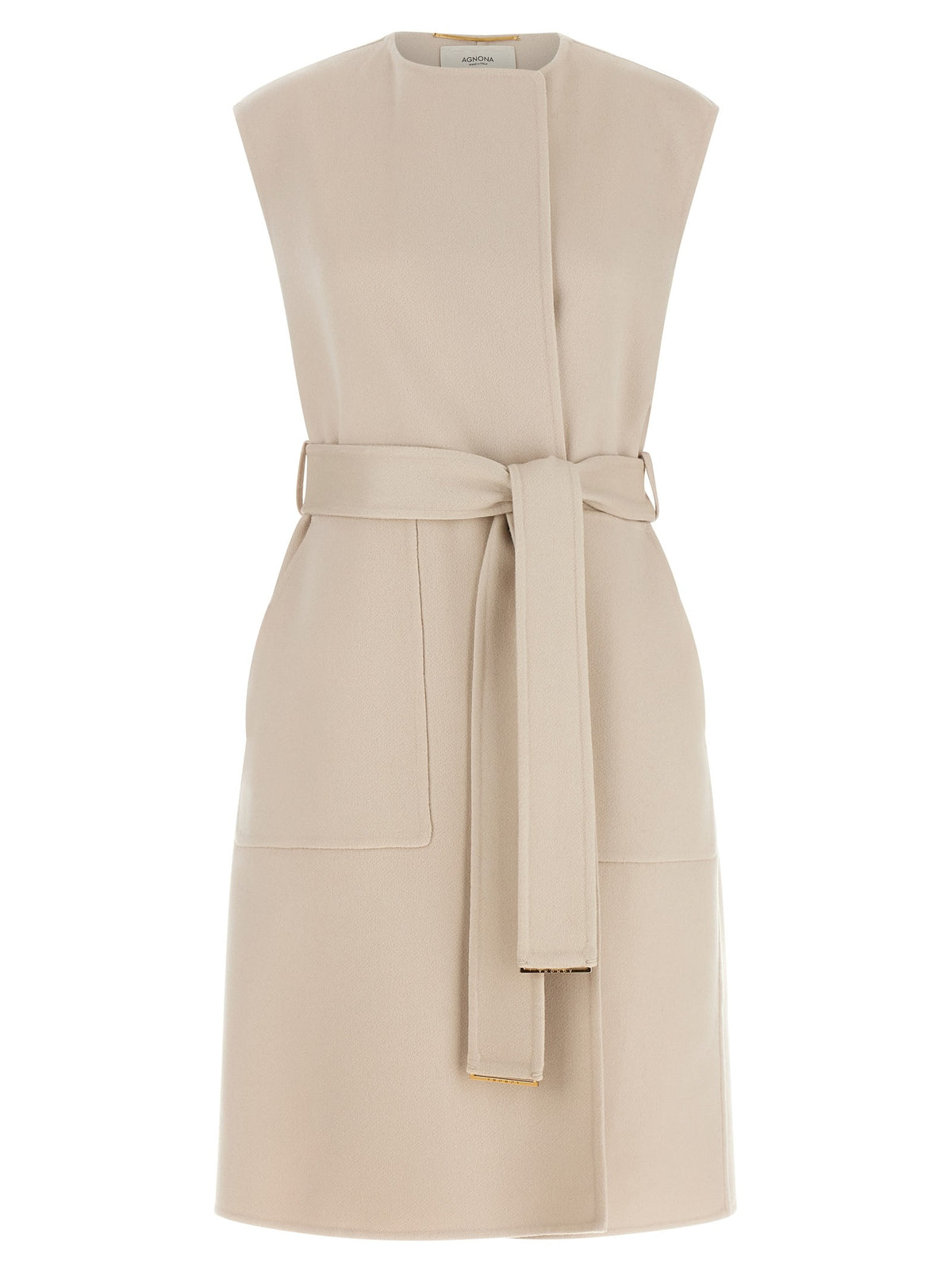 Agnona Belted Vest Beige