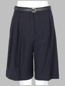 Max Mara Studio Women's Bermuda in Tela DI Lana Blue