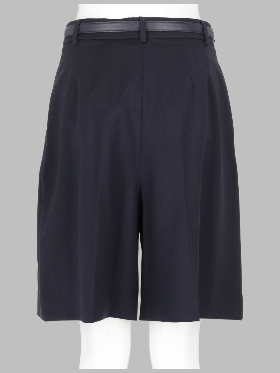 Max Mara Studio Women's Bermuda in Tela DI Lana Blue