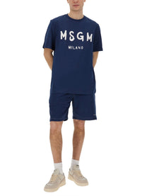 MSGM Men's Bermuda Shorts Blue