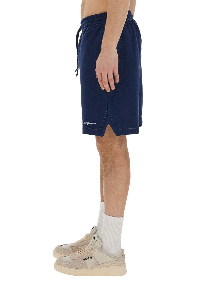 MSGM Men's Bermuda Shorts Blue
