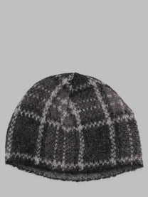Our Legacy Men's Berretto Con Motivo Grand Check Grey