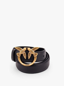 Pinko Women's Love Berry Belt Black