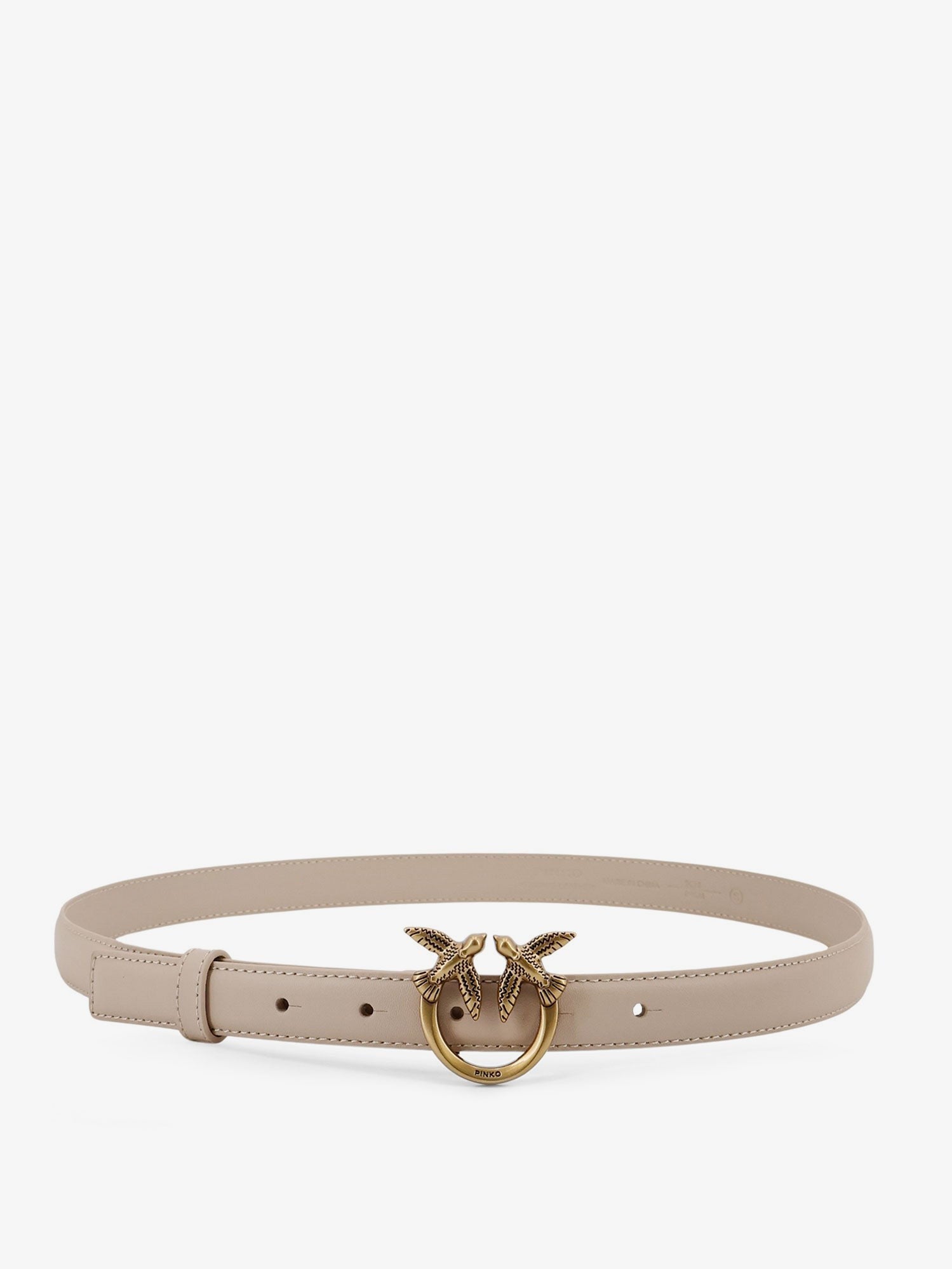 Pinko Women's Berry Leather Belt Beige