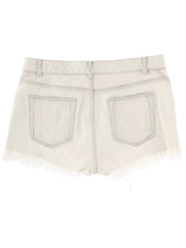 Rick Owens Women's Bias Cutoffs Shorts White