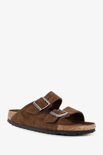 Birkenstock Unisex Arizona BS Suede Sandals Brown