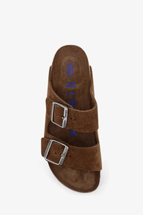 Birkenstock Unisex Arizona BS Suede Sandals Brown