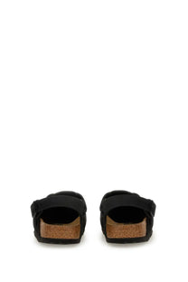 Birkenstock unisex sabot Boston black sandals with classic cork footbed and adjustable strap design