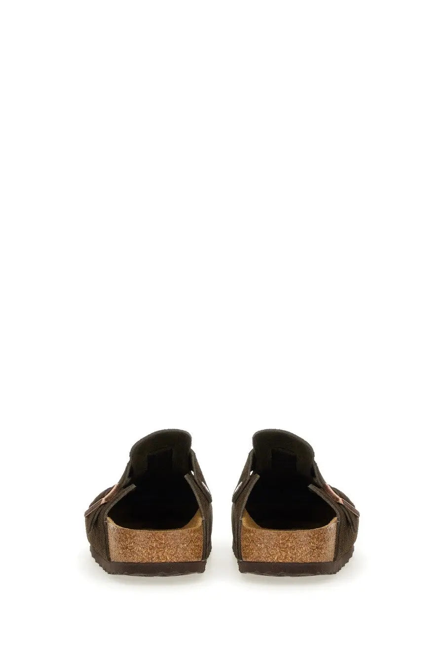 Birkenstock unisex sabot Boston black leather clogs with natural cork footbed for comfortable everyday wear