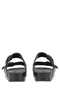 Birkenstock unisex sandal arizona black with dual-strap design and textured rubber sole for casual wear