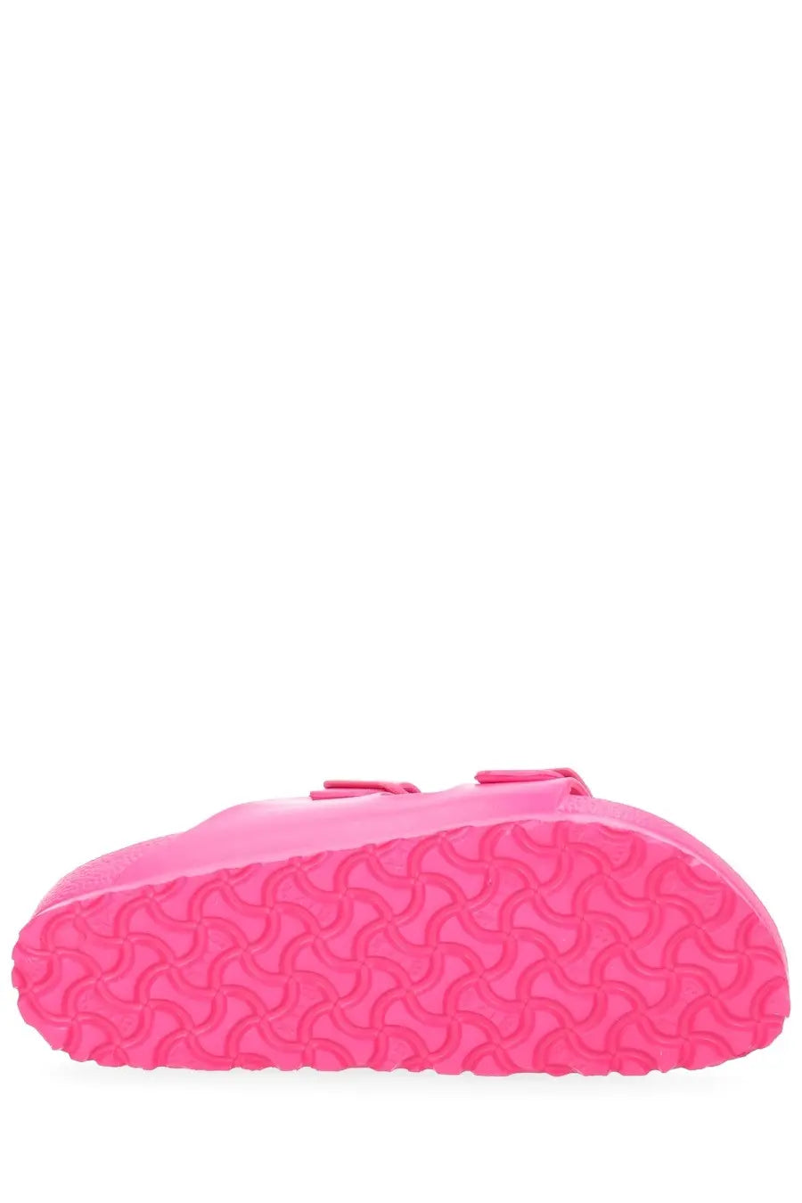 Birkenstock unisex sandal Arizona pink bright pink clog with two adjustable straps and textured rubber sole