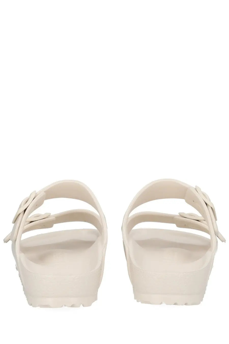 Birkenstock unisex sandal arizona white cream two-strap design with rubber soles for comfortable wear
