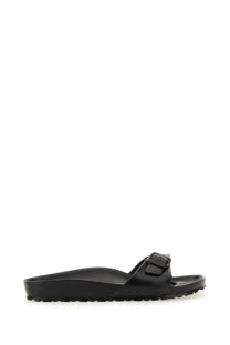 Birkenstock unisex sandal madrid black with single strap and buckle made from durable black leather