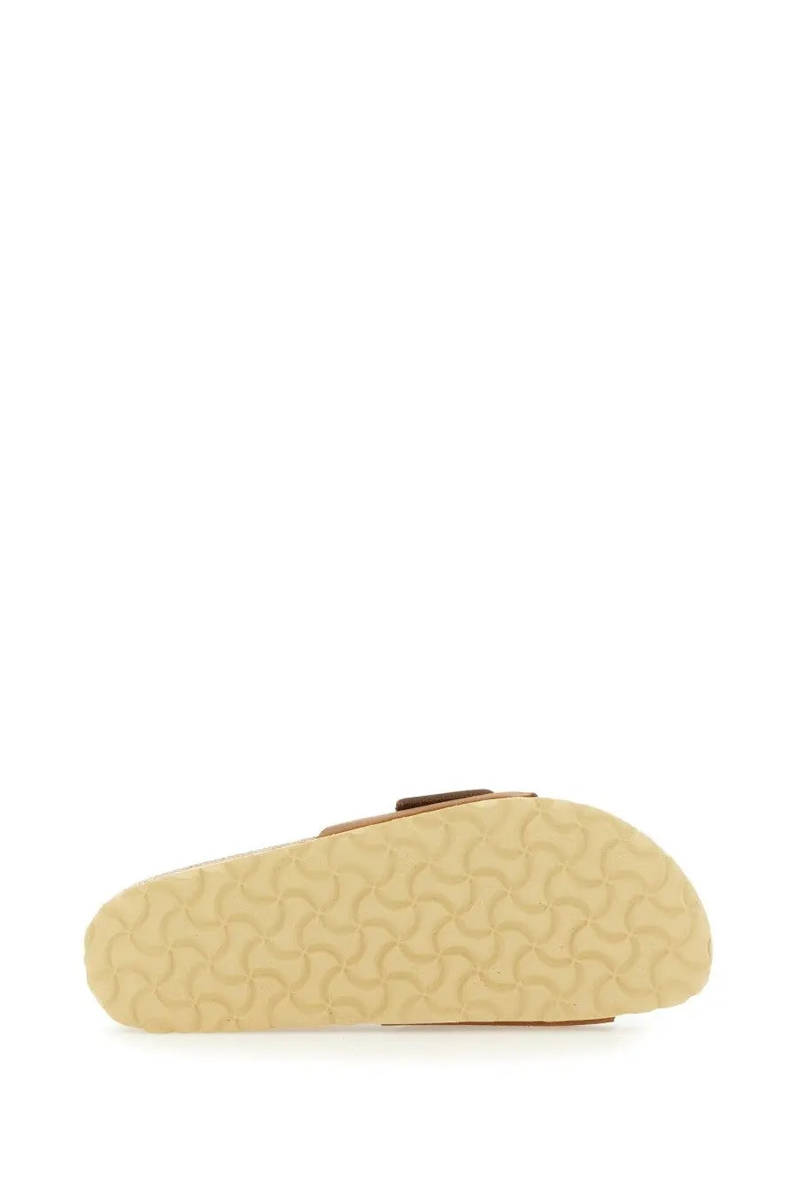 Birkenstock unisex sandal madrid brown with tan leather upper and textured rubber sole for casual wear