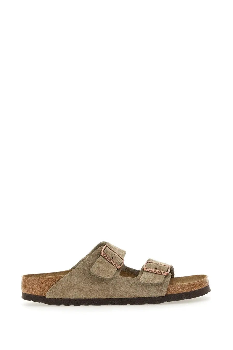 Birkenstock unisex Sandalo Arizona beige suede sandals with two adjustable straps and cork footbed