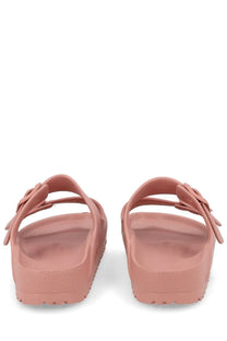Birkenstock unisex sandalo arizona blue pink rubber sandals with soft matte finish and two adjustable straps