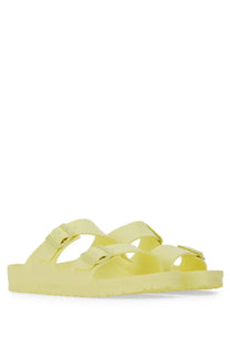 Birkenstock unisex sandalo arizona pale yellow rubber sandals with two adjustable straps and buckle closures