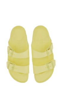Birkenstock unisex sandalo arizona sandals in pale yellow eva with two adjustable straps and metallic buckles