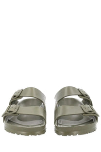 Olive green birkenstock unisex sandalo arizona rubber sandals with two adjustable straps and buckle closures