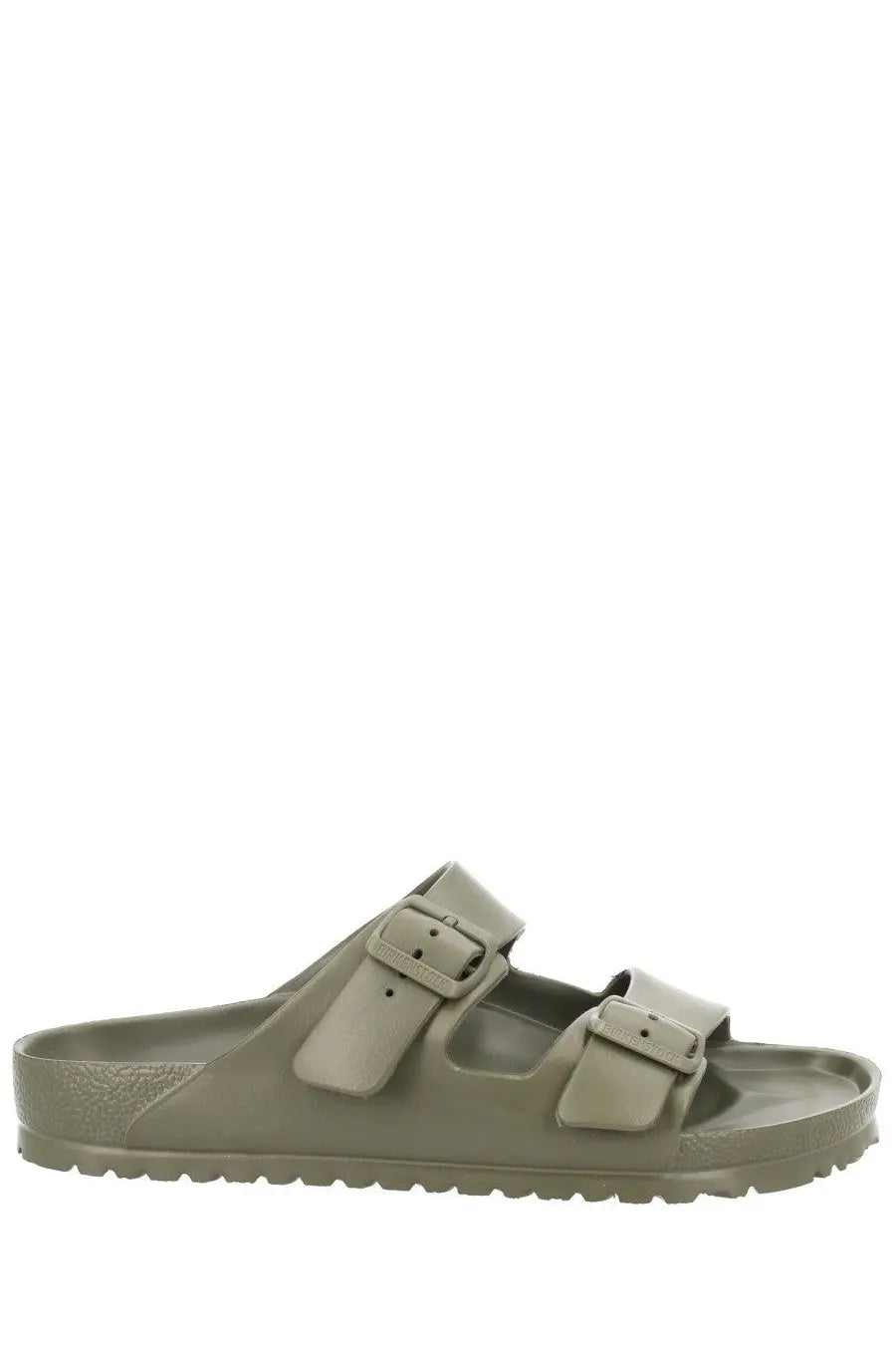 Olive green birkenstock unisex sandalo arizona rubber sandals with two adjustable straps and contoured footbed