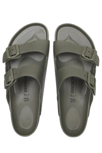 Birkenstock unisex sandalo arizona olive green sandals with two adjustable straps and contoured footbed