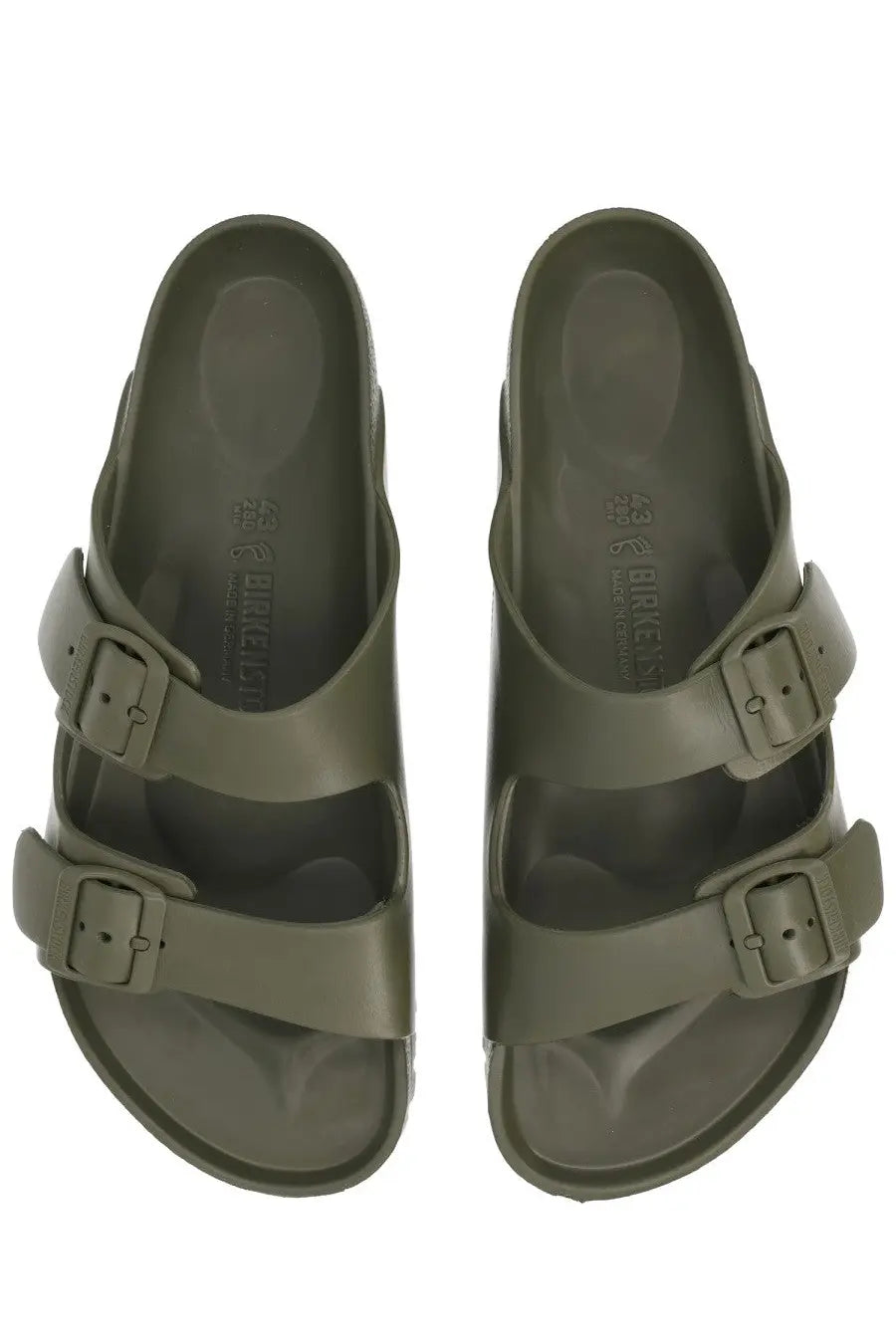 Birkenstock unisex sandalo arizona olive green sandals with two adjustable straps and contoured footbed