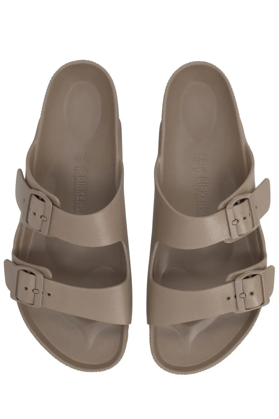 Beige birkenstock unisex sandalo arizona grey sandals with two adjustable straps and contoured footbed