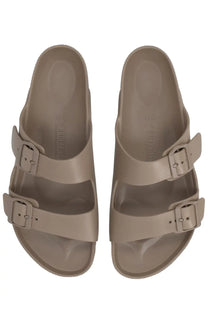 Beige birkenstock unisex sandalo arizona grey sandals with two adjustable straps and contoured footbed