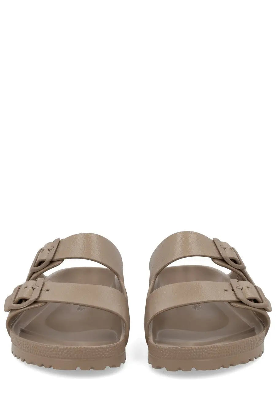 Beige birkenstock unisex sandalo arizona grey sandals with two adjustable straps and textured rubber sole