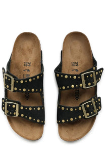 Birkenstock Unisex Sandalo Arizona Rivet Black