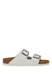 Birkenstock unisex sandalo arizona white sandals with two adjustable straps and cork footbed in white color