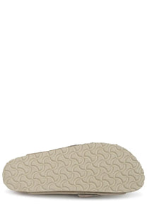 Beige rubber sole with a distinctive wavy textured pattern on the birkenstock unisex sandalo kyoto beige sandal