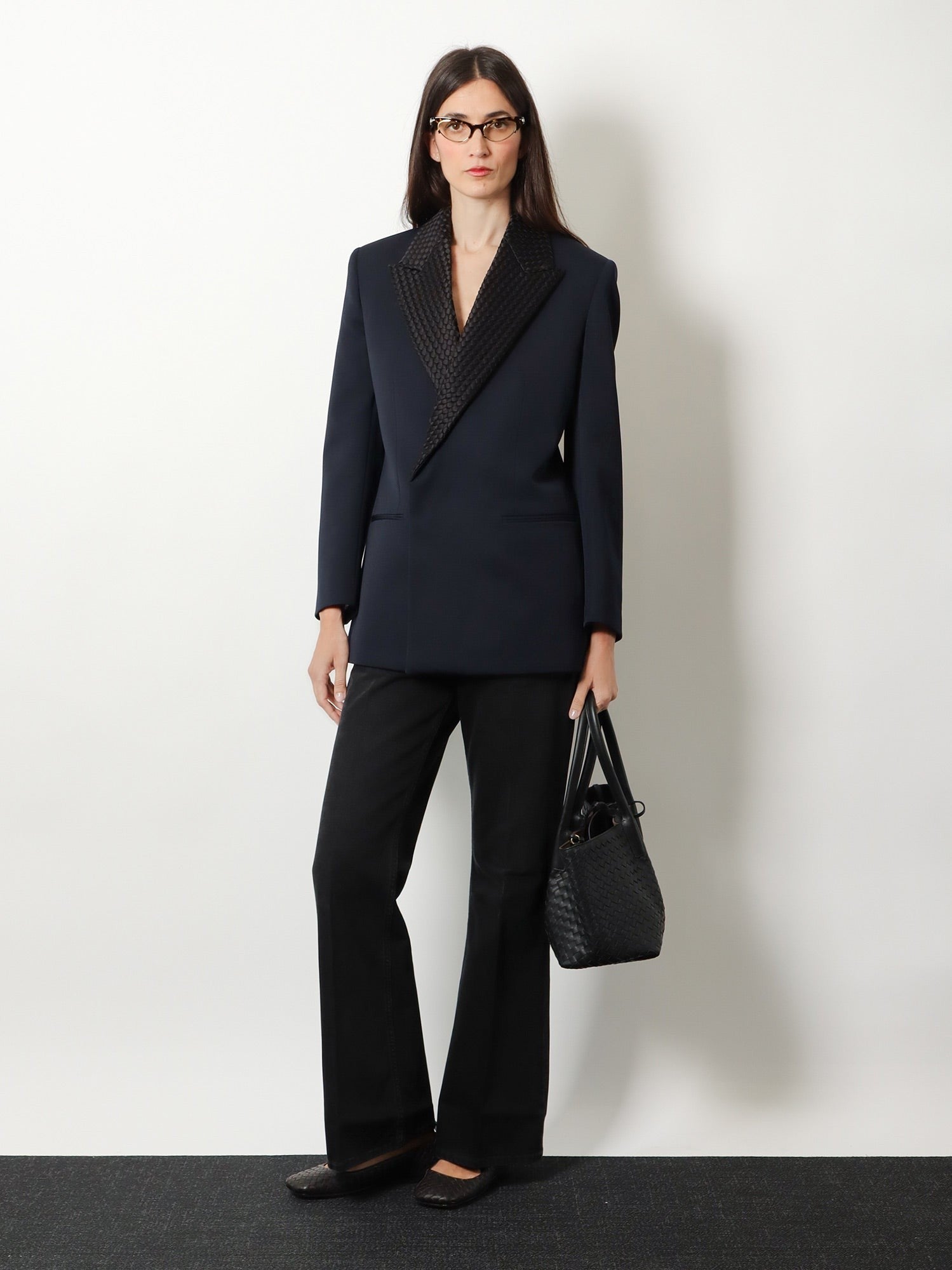 Bottega Veneta Women's Black Denim Trousers Black