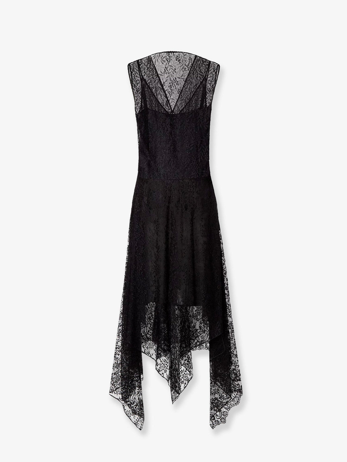 Fendi Women's Black Flowers and Berries Lace Dress Black