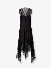 Fendi Women's Black Flowers and Berries Lace Dress Black
